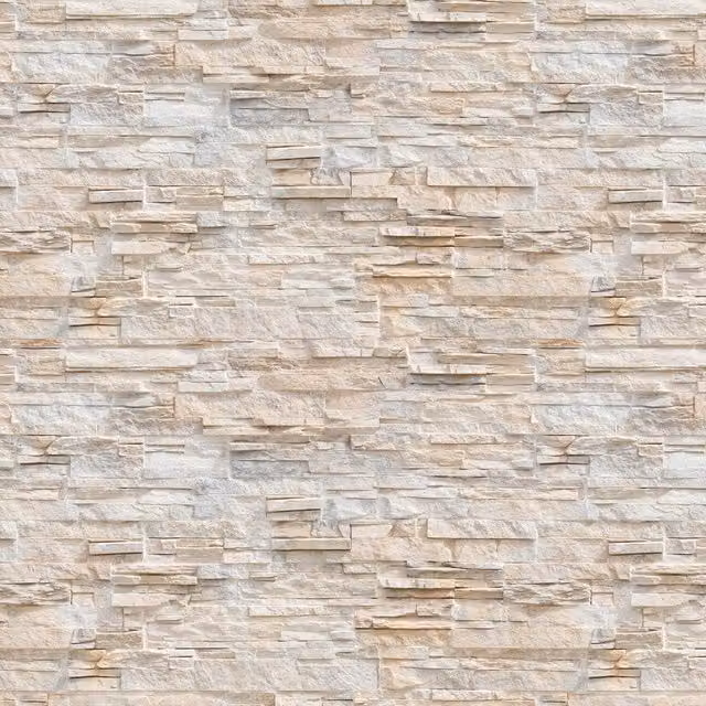 White Stone Look Abstract Wall Mural with Rustic Nature Design