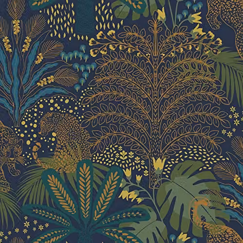 Graham & Brown Savannah Fauna Wallpaper in Blue, Orange and Green