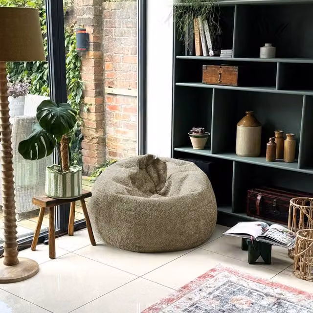 rucomfy Slouchbag Bean Bag in Beige for Adults