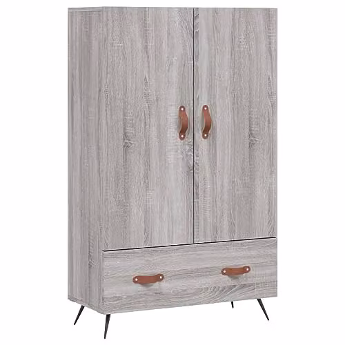 vidaXL Modern Highboard in Grey Sonoma, W/D/H: 69.5 x 31 x 115 cm