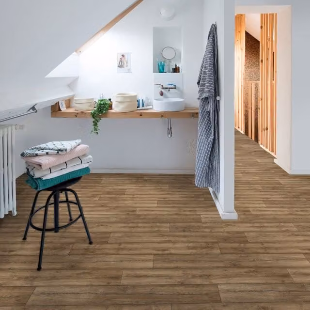 Komscape Rustic Brown Wood-Look Plastic Plank