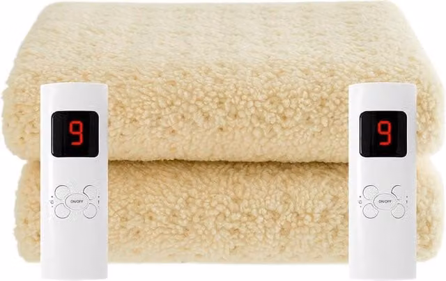 Sweet Dreams Double Electric Heated Fleece Blanket in Beige, W x H: 140 x 200 cm