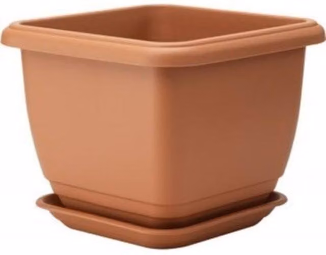 KDMD Stewart Balconiere Square Window Box Planter, Terracotta