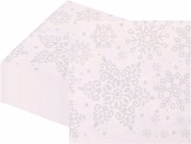 Neel Blue Christmas Party Snowflakes Printed 2 Ply Paper Napkins, White and Blue, 20 Pieces, W/D: 33 x 33 cm