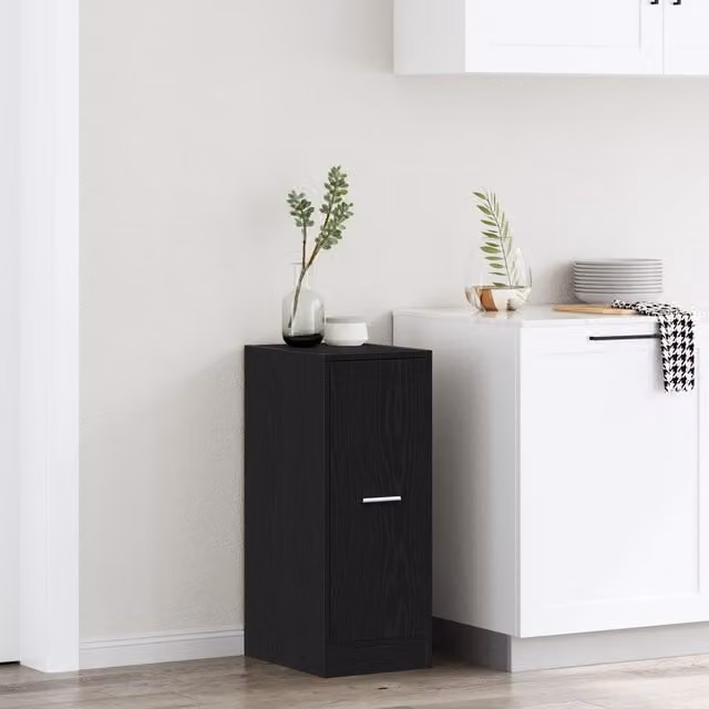 Berkfield Home Apothecary Cabinet in Black Oak, W: 40.0 cm, D: 41.0 cm, H: 77.5 cm