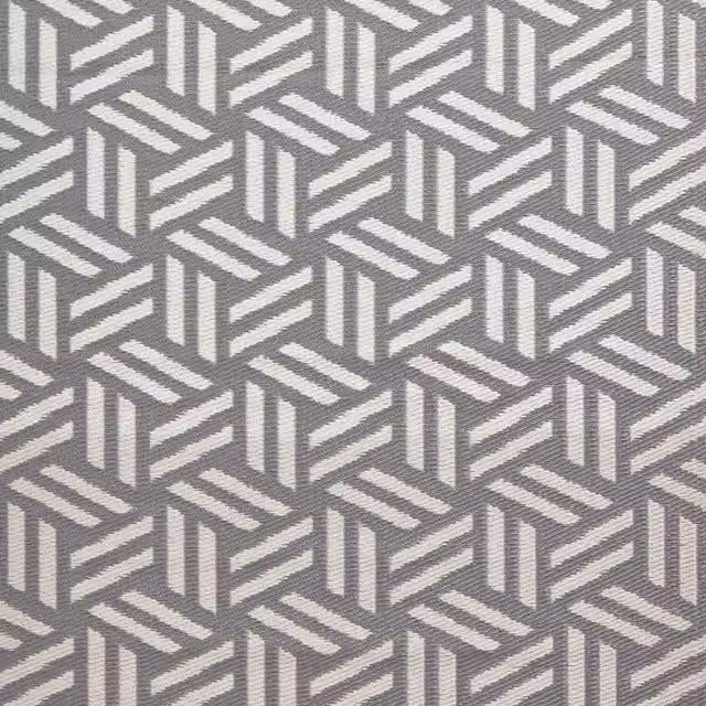 Homescapes Grey Luna Geometric Outdoor Rug, Reversible and UV-Resistant, W: 300 cm