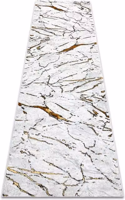 RugsX Allure Modern Geometric Runner in White, W/D/H: 60 x 250 cm