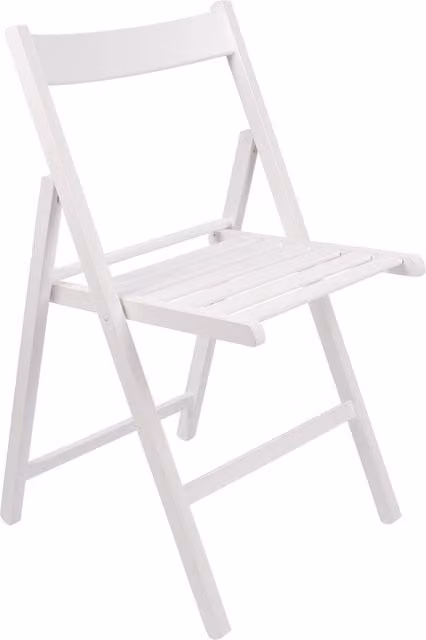 Harbour Housewares White Lacquered Beech Wood Folding Chair