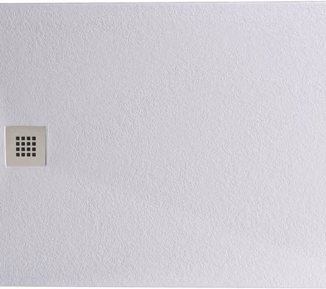 Bathroom Kingdom Oliver Stone Rectangular Shower Tray, White, W: 140 cm, D: 90 cm