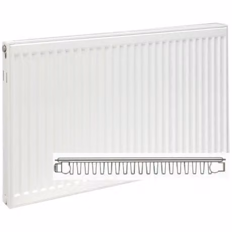 Prorad Type 11 Single Convector Radiator, White, H: 50 cm, W: 80 cm, D: 50 cm