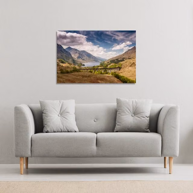 Benjamin Tate Design LTD The Glenfinnan Viaduct Canvas Print, Multicolour, W: 127 cm, H: 101 cm