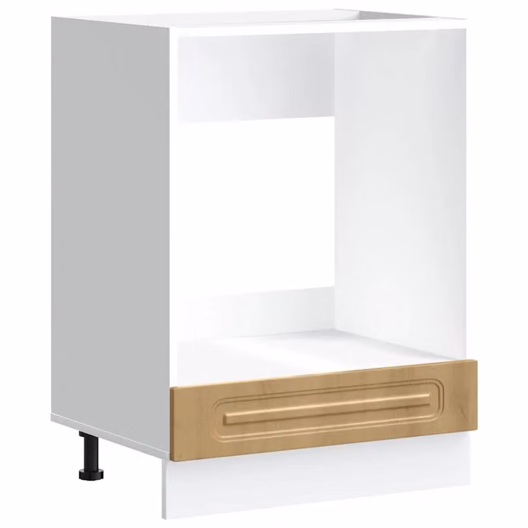 Berkfield Home Kalmar Artisan Oak Freestanding Oven Cabinet in Brown and White