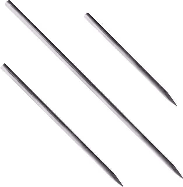 Pegdev Mild Steel Road Form Line Pins in Silver, W/D/H: 4.0 x 1.6 x 75.0 cm
