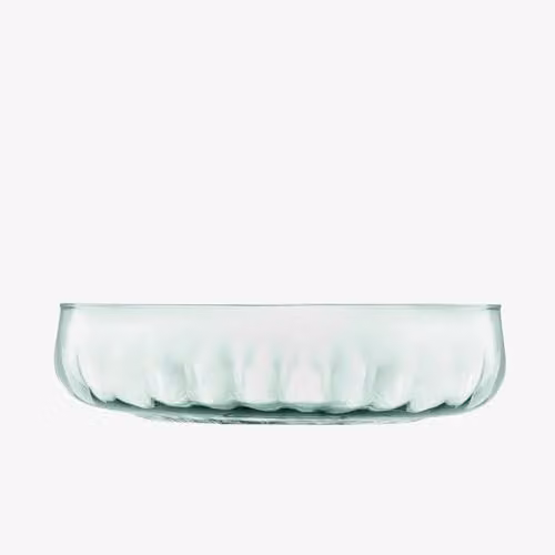 LSA International Mia Low Salad Bowl, Transparent Recycled Glass, Diameter: 31 cm