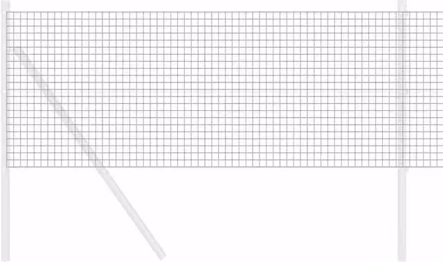 Berkfield Home Modern Welded Wire Fence, Grey Powder-Coated Steel, H: 0.5 m x L: 100 m