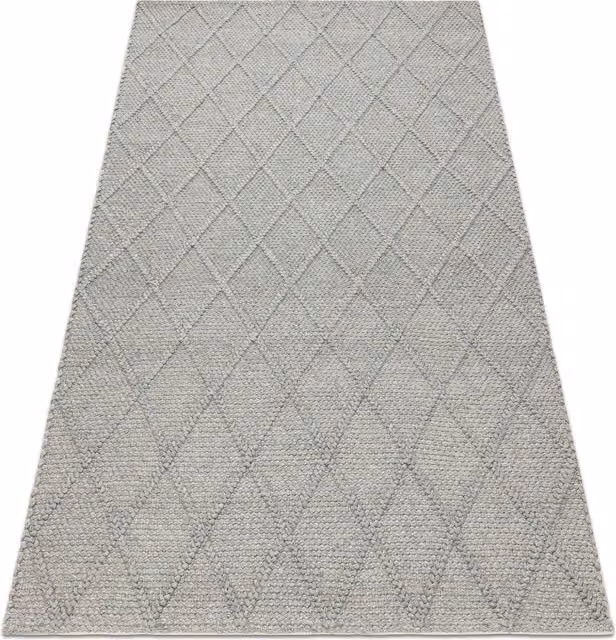 RugsX Tahar Hand-Knotted Wool Rug in Grey, W/D/H: 120 x 180 cm