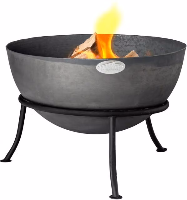 Harbour Housewares Black Steel Fire Bowl Brazier Heater, Diameter: 60 cm