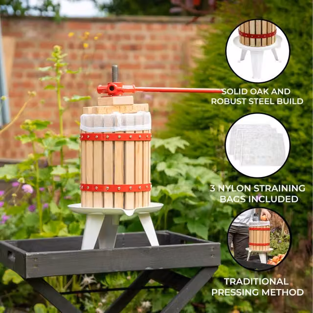 KuKoo 12 Litre Fruit Press in Brown