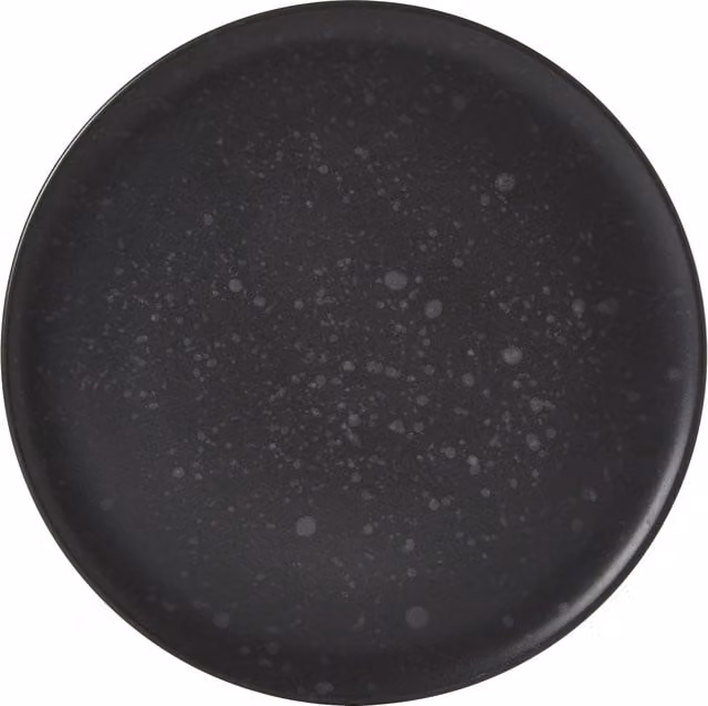 Orsina Grey Speckled Stoneware Dinner Plate with Bubble Pattern and Contoured Edges