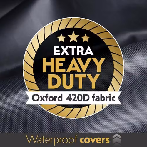 Futura Waterproof L Shaped Garden Furniture Cover in Black, 420D Oxford Fabric, W/D/H: 260 x 210 x 80 cm