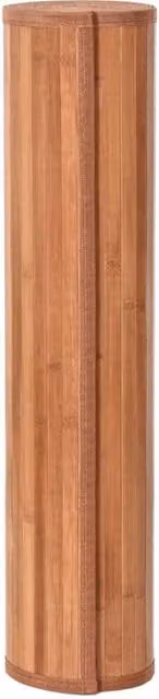 Berkfield Home Rectangular Bamboo Wood-Look Rug in Brown, W: 70 cm, L: 1000 cm