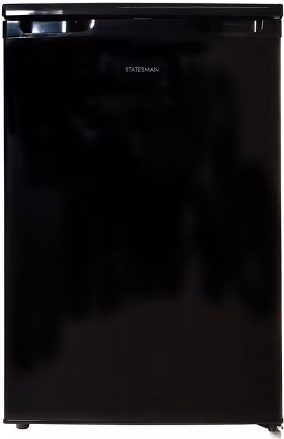 Statesman Black Upright Under Counter Freezer with Reversible Door, H 86.0 cm x W 55.3 cm x D 57.4 cm