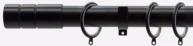 New Edge Blinds Stainless Steel 28mm Glass Bubbles Metal Curtain Pole, Silver, Length: 130 cm