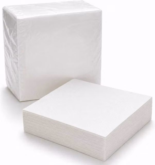 ECONX White 2-Ply Paper Napkins, 40 cm, Pack of 100