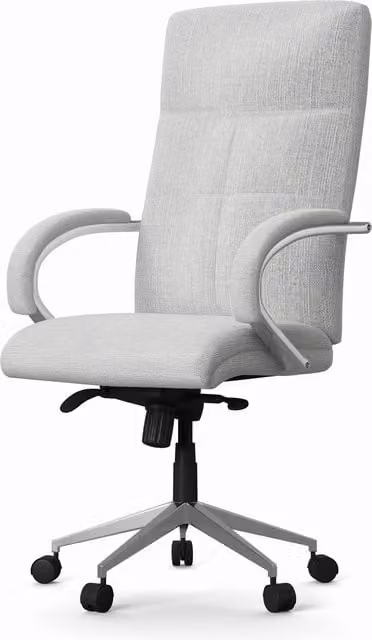Alphason Bedford Executive Chair in Grey Fabric with Metal Frame and Armrests