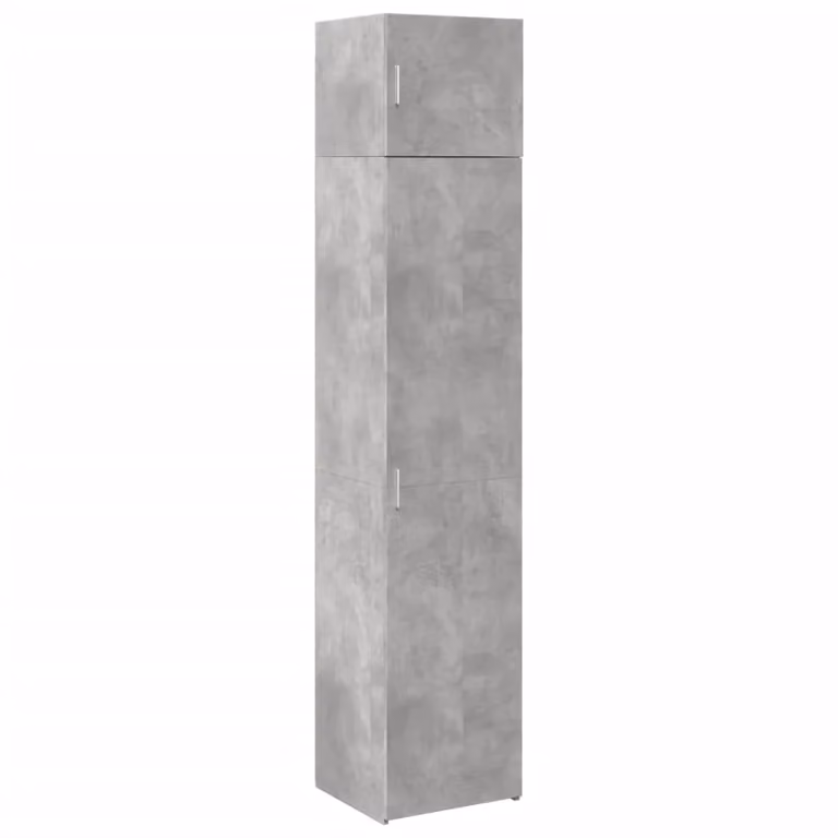 Berkfield Home Slim Freestanding Storage Cabinet in Concrete Grey, W/D/H: 45 x 42.5 x 225 cm
