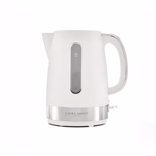 Laura Ashley White Electric Fast Boil Quiet Kettle with Limescale Filter and Auto Shut-off