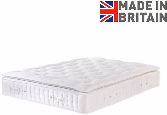 Casani Jubilee Pillow Top Small Single Pocket Spring Mattress, White, W: 80 cm, D: 200 cm, H: 33 cm