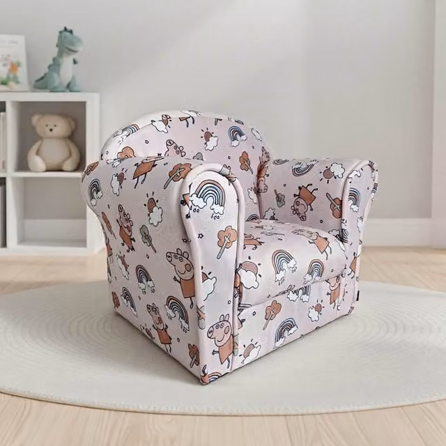 Kidsaw Pink Fabric Kids Mini Tub Chair Sofa for Children