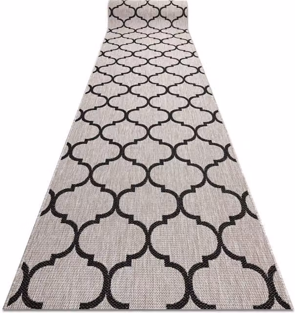 RugsX Floorlux Sisal Runner in Grey, W/D/H: 70 x 360 cm