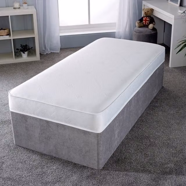 The Foam People Deep Core Cool Touch All-Foam Medium Firm Mattress, White, W/D/H: 90 x 190 x 15.24 cm