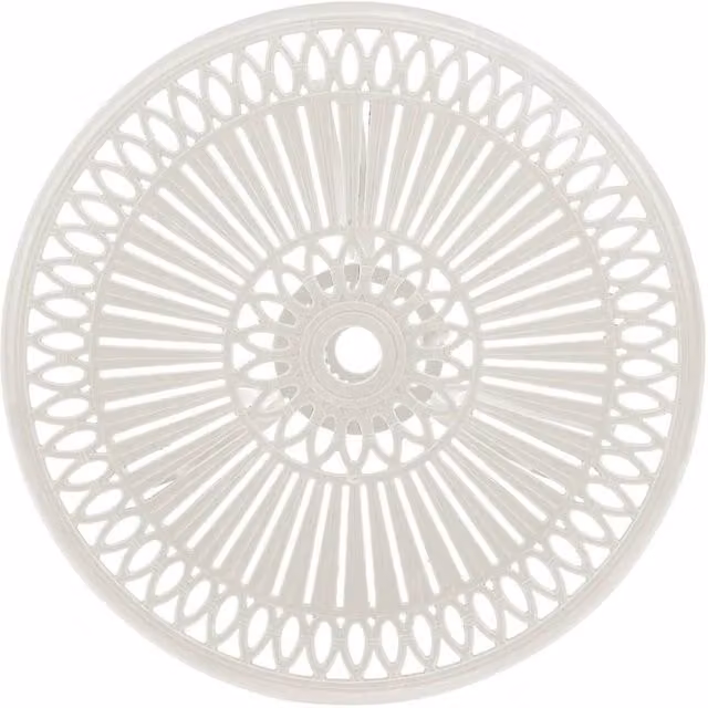 Berkfield Home Round White Cast Aluminium Garden Table W/D/H: 62 x 62 x 65 cm