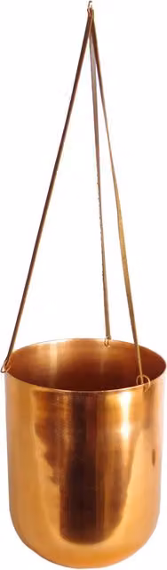 Rustic Orange Leaf Hanging Metal Planter