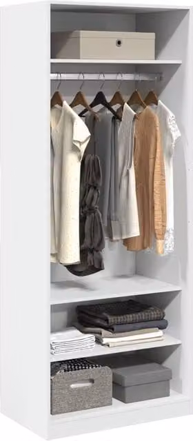 Berkfield Home White Wardrobe W/D/H: 80 x 50 x 200 cm