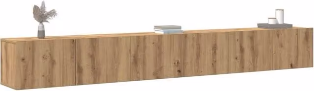Berkfield Home 3 Piece Wall-mounted TV Cabinet Set in Artisan Oak Brown