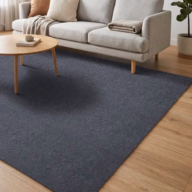 Darphe Grey Polyester Self Adhesive Carpet Tiles, Pack of 10