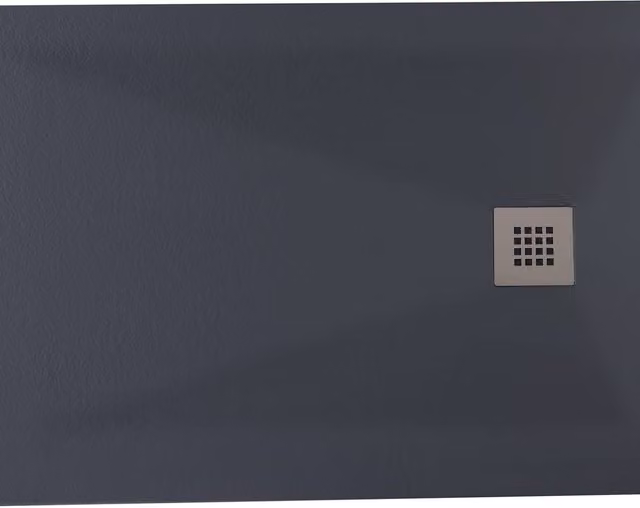 Bathroom Kingdom Oliver Rectangular Mineral Cast Shower Tray, Grey, W: 140 cm, D: 80 cm