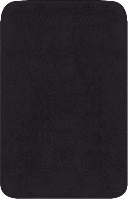 Berkfield Home 3 Piece Non-Slip Cotton Bathroom Mat Set in Anthracite Black