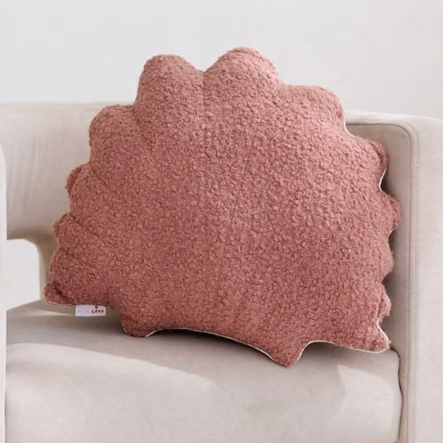 MiniCamp Boucle Seashell Cushion in Pink