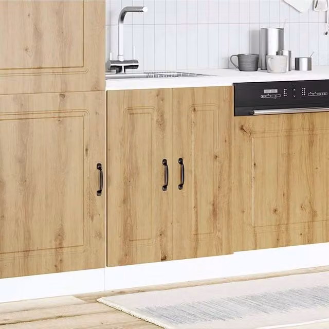 Berkfield Home Kalmar Artisan Oak Sink Base Cabinet, Brown, W/D/H: 60 x 46 x 81.5 cm