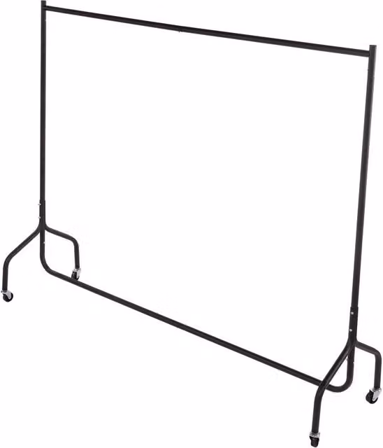 Oypla All Metal Super Heavy Duty Continuous Linear Garment Clothes Rail in Matt Black, W: 182.88 cm