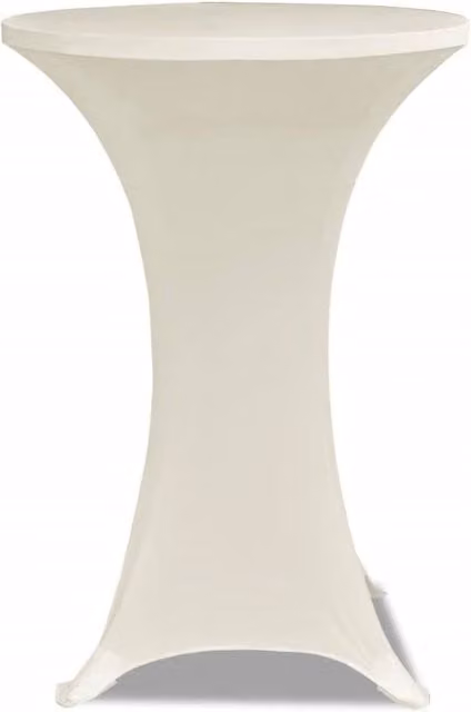 Berkfield Home Stretch Standing Table Covers, 2 Pack, Beige, Diameter: 70 cm