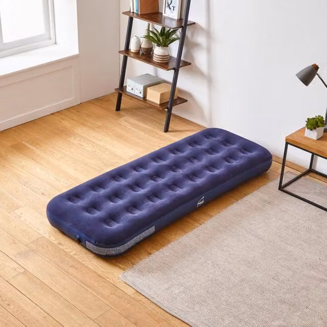 Neo Inflatable Airbed Mattress with Pump in Blue, W/D: 140 x 200 cm