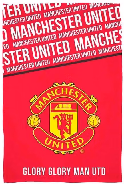 Manchester United FC Red Fleece Crest Blanket