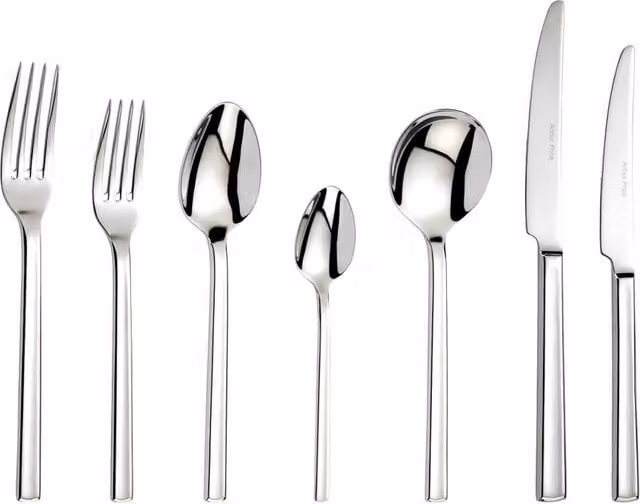 Arthur Price Horizon 44 Piece 6 Person Stainless Steel Cutlery Set in Polished Silver