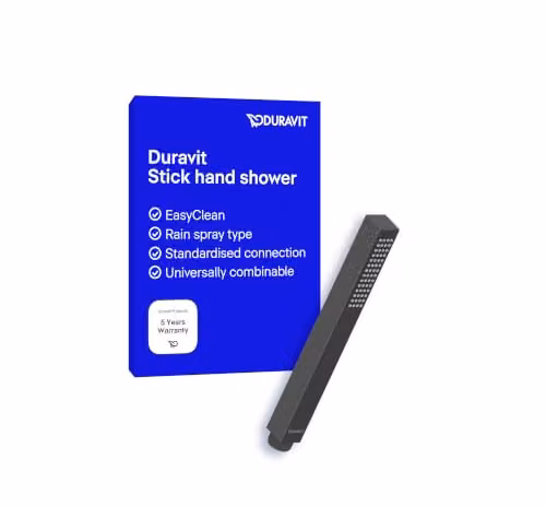 Duravit Universal Rain Shower Head with Anti-Limescale Function, Matt Black